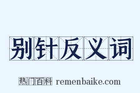 别针反义词是什么意思的图片